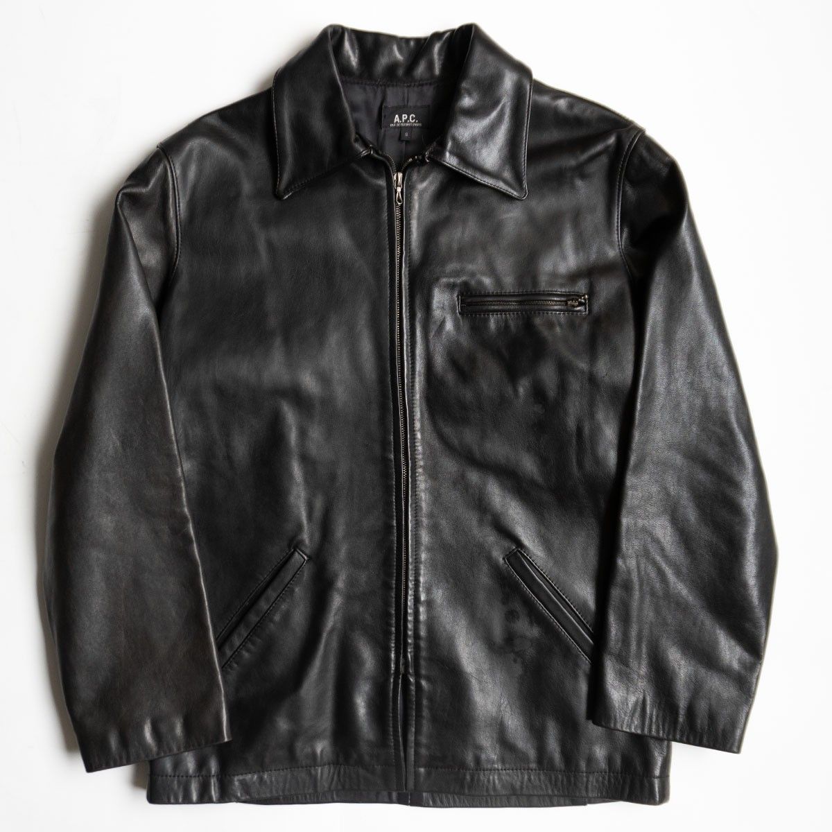 雰囲気抜群】 A.P.C. 【ホースハイド シングルライダース レザー