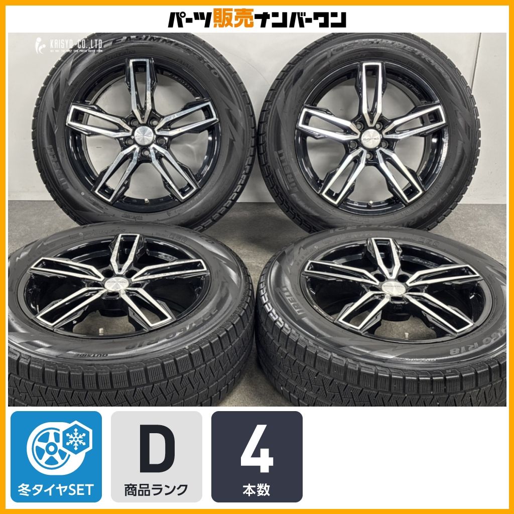 【良好品】ユーロテック ガヤ エリージ 18in 8J +45 PCD108 ピレリ アイスアシンメトリコ 235/60R18 イヴォーク ディスカバリースポーツ