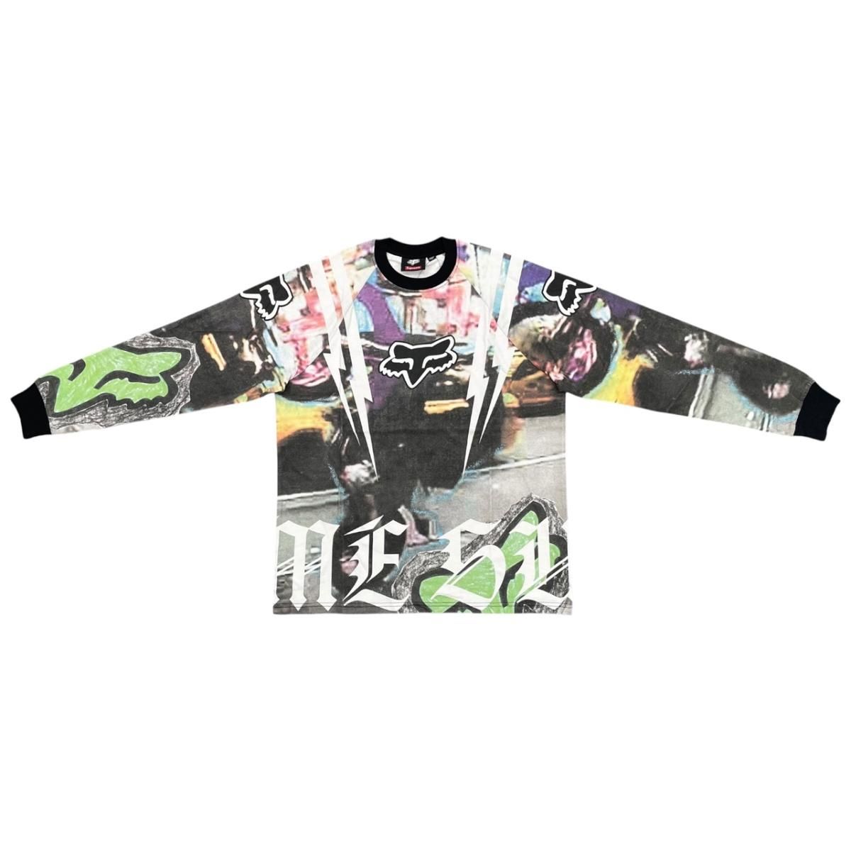☆シュプリーム×フォックスレーシングコラボ 長袖Tシャツ L/S トップ Sサイズ コットン ロゴ マルチカラー L/S Top Supreme×Fox Racing