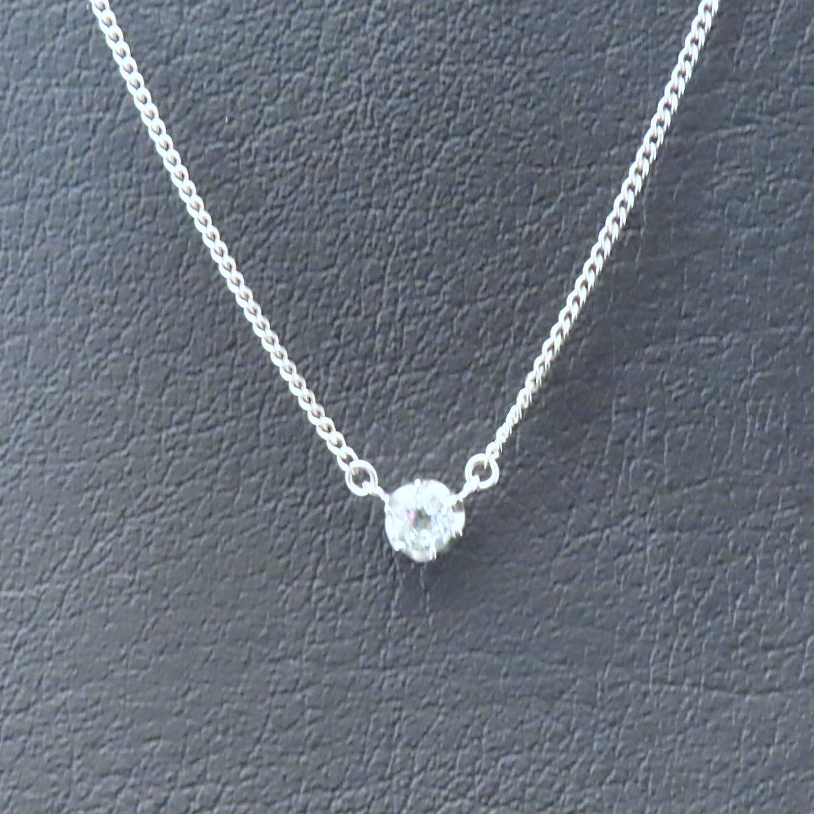 新品同様 美品 4℃ ヨンドシー 3月 誕生石 アクアマリン ネックレス ペンダント シルバー925 スターリングシルバー 喜平チェーン 43cm