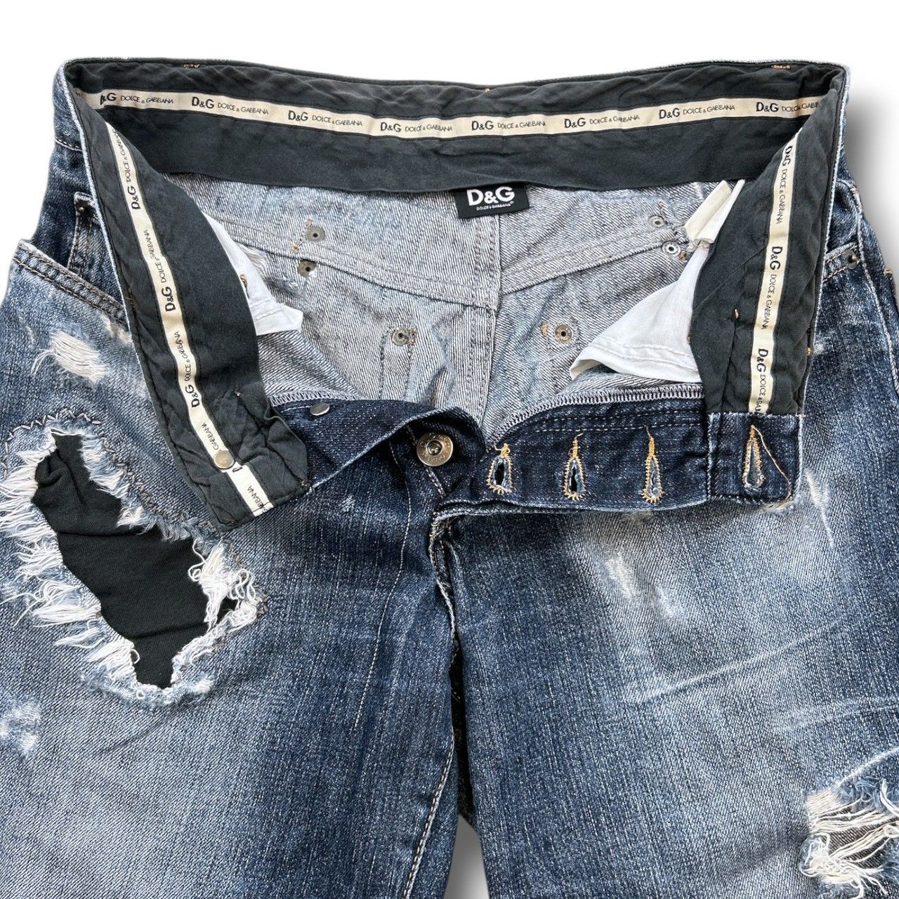 D&G DOLCE&GABBANA ドルチェアンドガッバーナ ドルガバ ダメージデニム
