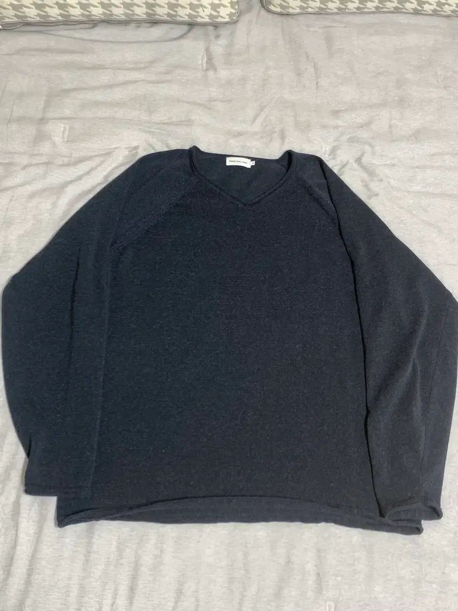 Steady Every Wear クールリネン ブレンド Vネック ロールネック ニット