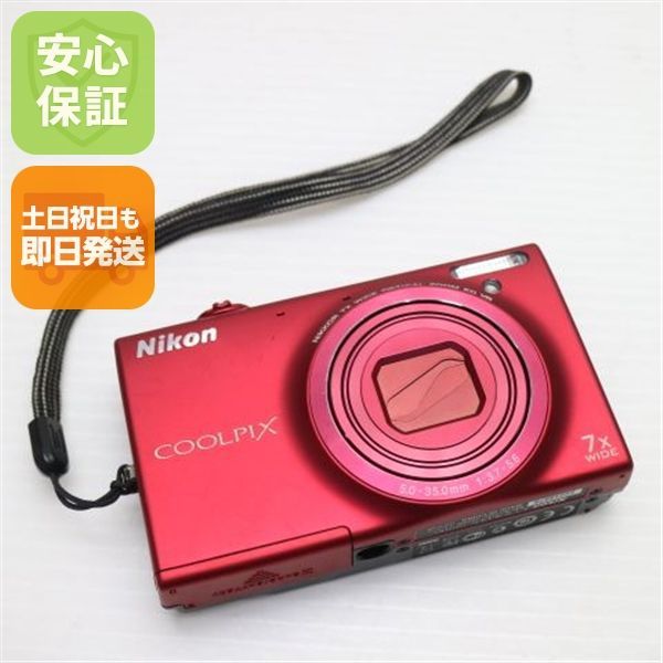 美品 COOLPIX S6100 スーパーレッド 即日発送 デジカメ Nikon デジタルカメラ 本体 土日祝発送OK 06000