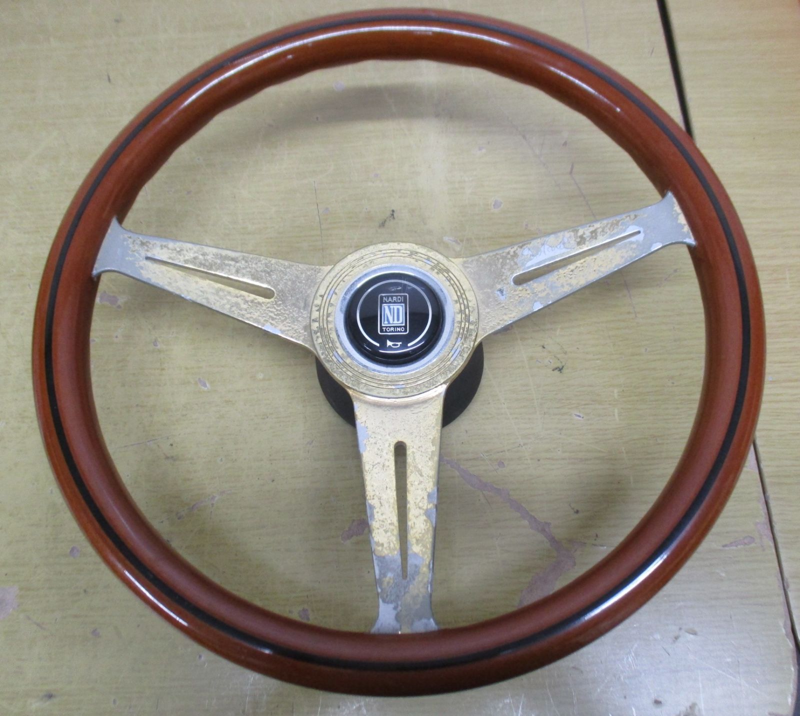 C139 NARDI TORINO ナルディ ウッドステアリング ハンドル 直径約36