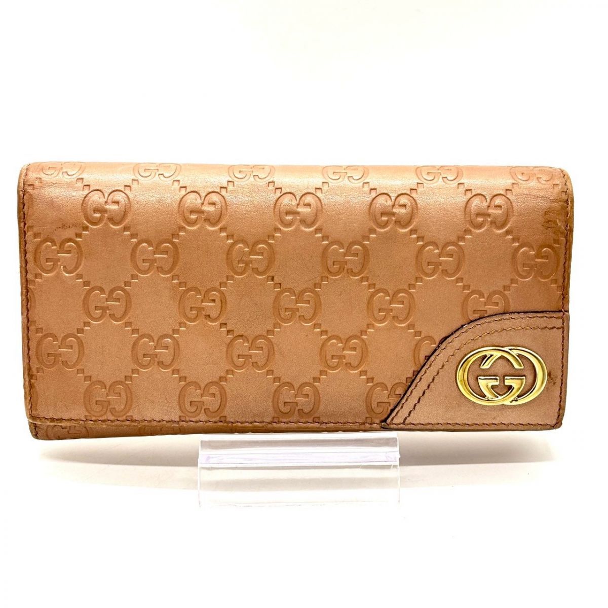 グッチ　長財布 グッチシマ インターロッキング ハワイ限定 レザー 17カード 淡い光を手元に】 GUCCI 長財布 グッチシマ インターロッキング ハワイ