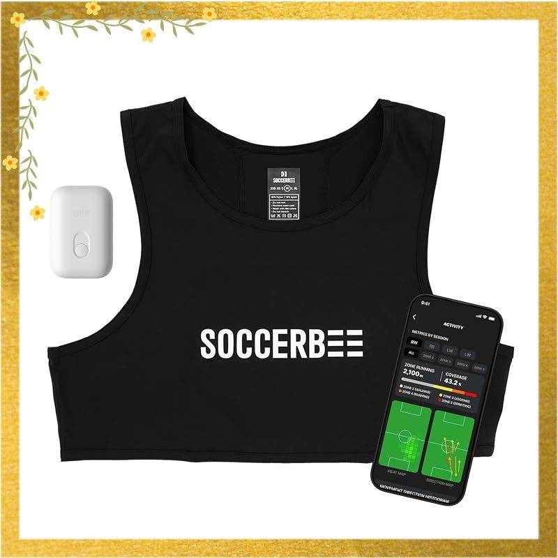 Soccerbee Lite 2 GPSベスト - サッカー、フットボール、ラグビー、ホッケー、ラクロスなどの屋外スポーツ選手の活動量を追跡および分析するためのウェアラブル製品 (Extra Extra Small)