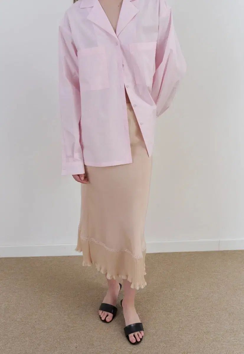 リボン빛 saran skirt peach