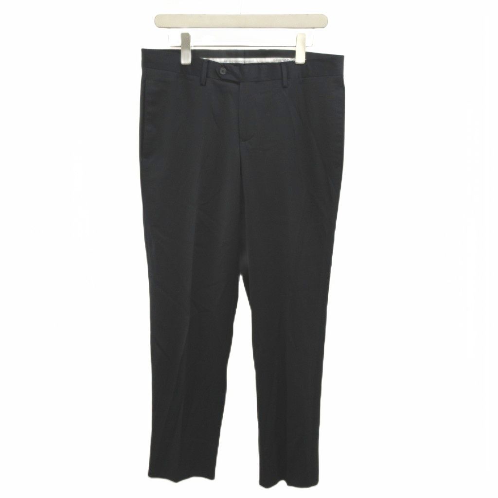 エンポリオアルマーニ EMPORIO ARMANI パンツ スラックス ウール 48 紺 ネイビー スリムテーパードシルエット/NP ■GY19