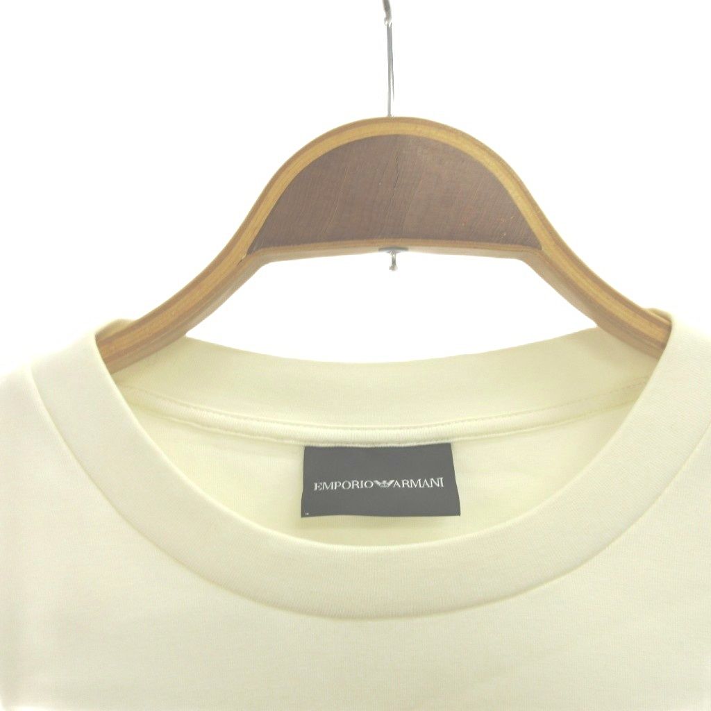エンポリオアルマーニ EMPORIO ARMANI トレーナー L オフホワイト クルーネック 長袖 ワッペン /3K1MH3 1JHSZ NP ■GY19