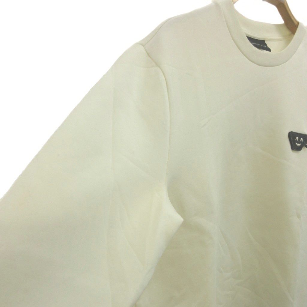エンポリオアルマーニ EMPORIO ARMANI トレーナー L オフホワイト クルーネック 長袖 ワッペン /3K1MH3 1JHSZ NP ■GY19