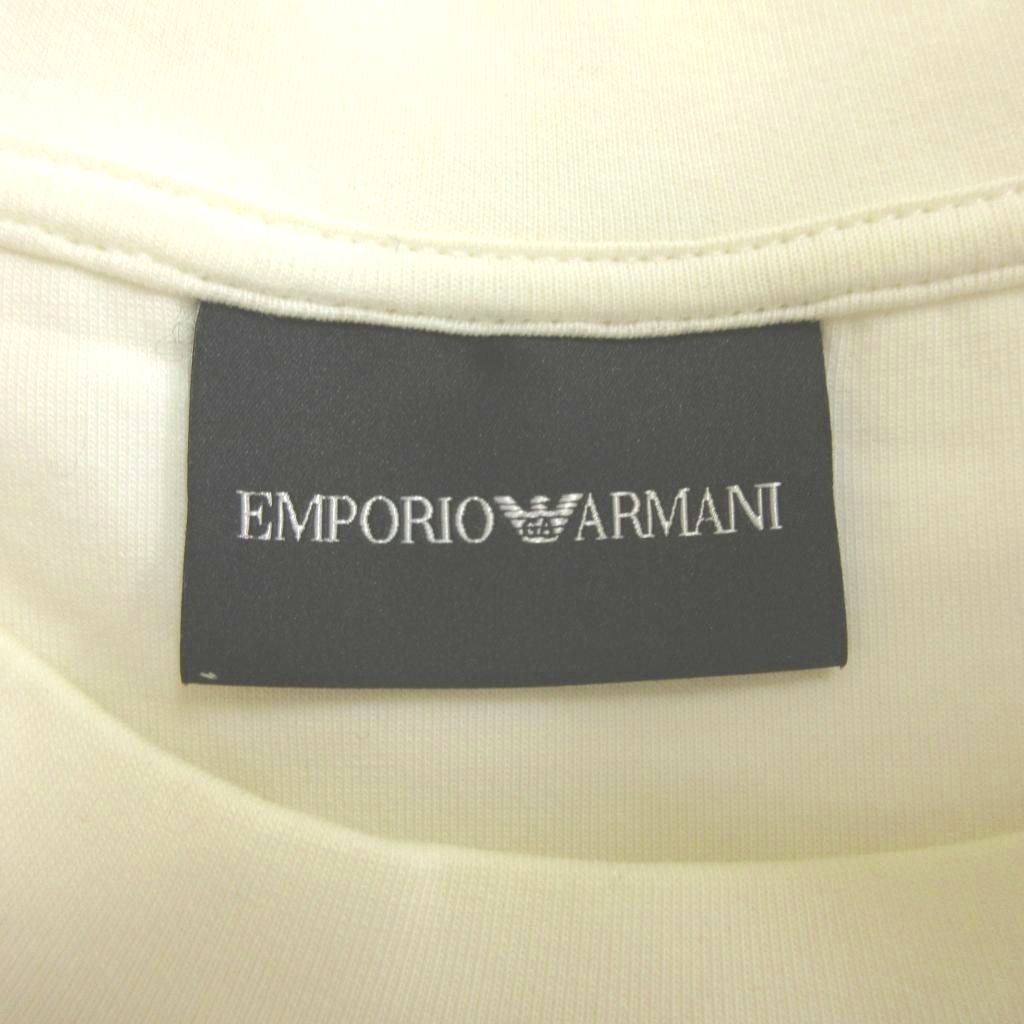 エンポリオアルマーニ EMPORIO ARMANI トレーナー L オフホワイト クルーネック 長袖 ワッペン /3K1MH3 1JHSZ NP ■GY19