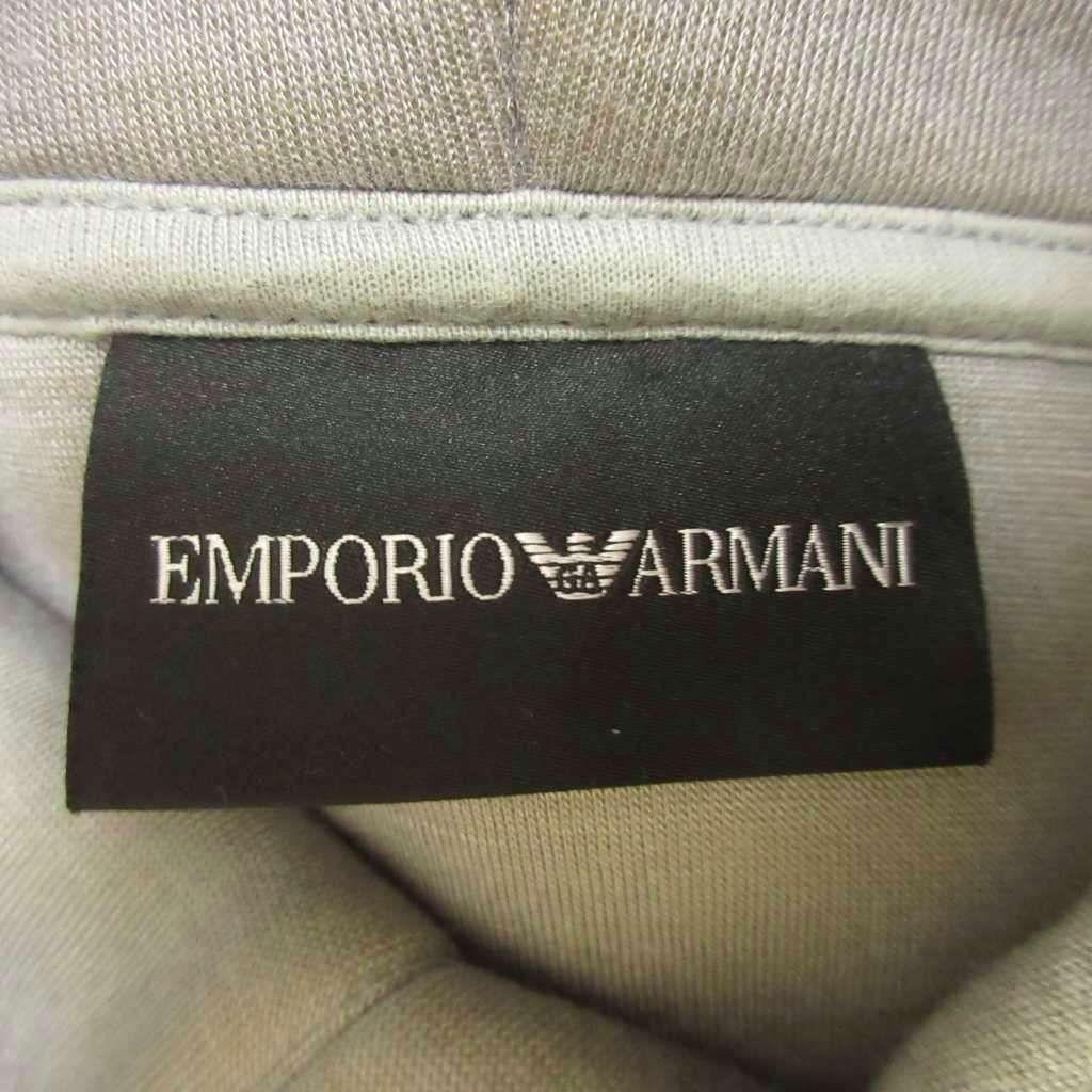 エンポリオアルマーニ EMPORIO ARMANI スウェットプルオーバーパーカー S グレー ダンボールニット ロゴ 長袖 /NP ■GY19