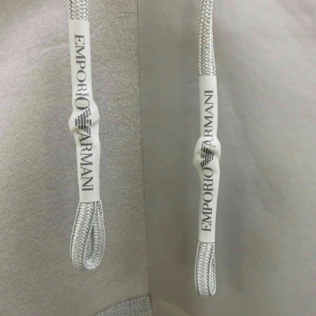 エンポリオアルマーニ EMPORIO ARMANI スウェットプルオーバーパーカー S グレー ダンボールニット ロゴ 長袖 /NP ■GY19