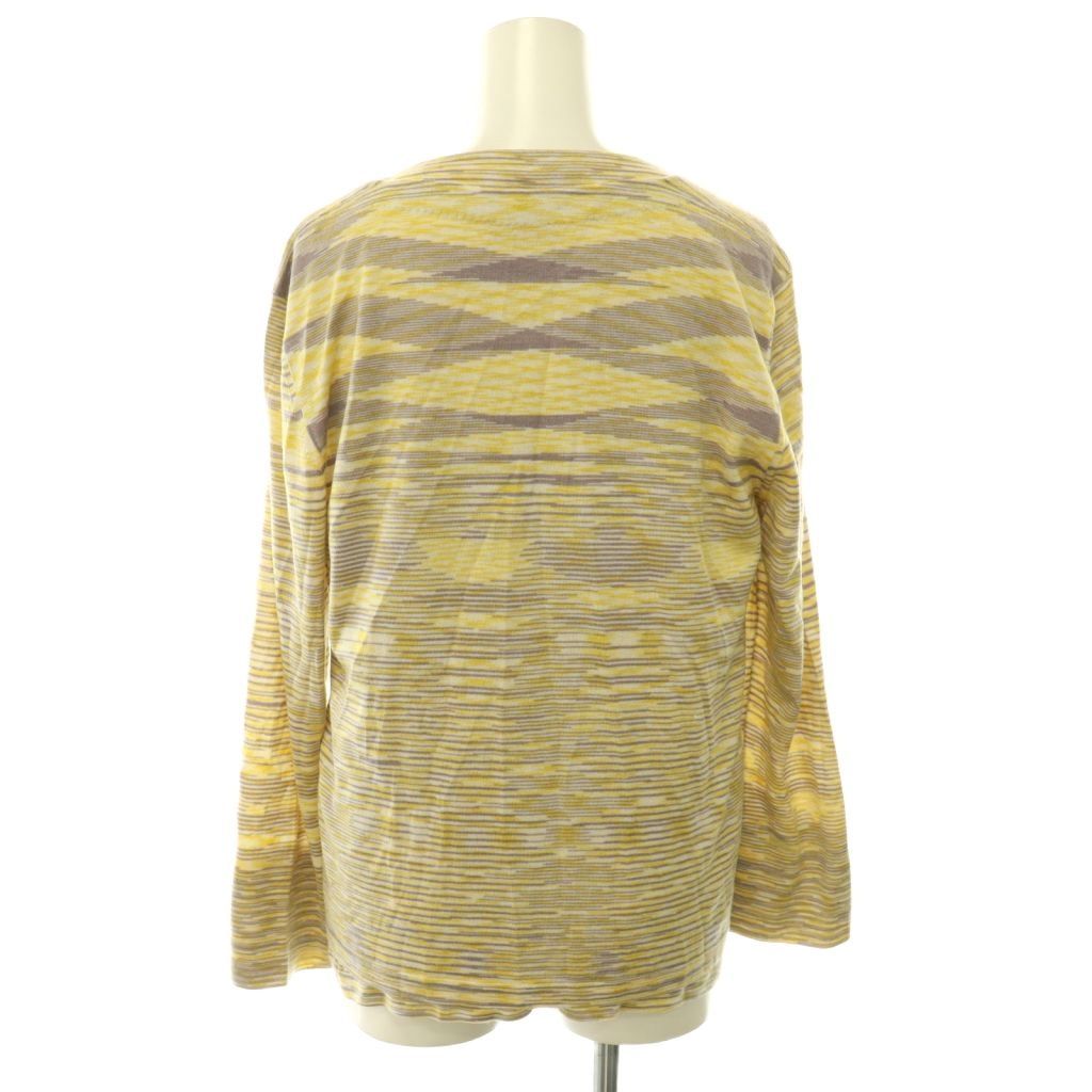 ミッソーニ MISSONI アンサンブル ボーダー ニット カシミヤ シルク混 44 イエロー パープル /DF ■GY40 ミッソーニ MISSONI アンサンブル ボーダー ニット カシミヤ シルク混 44 イエロー パープル /DF ■GY40