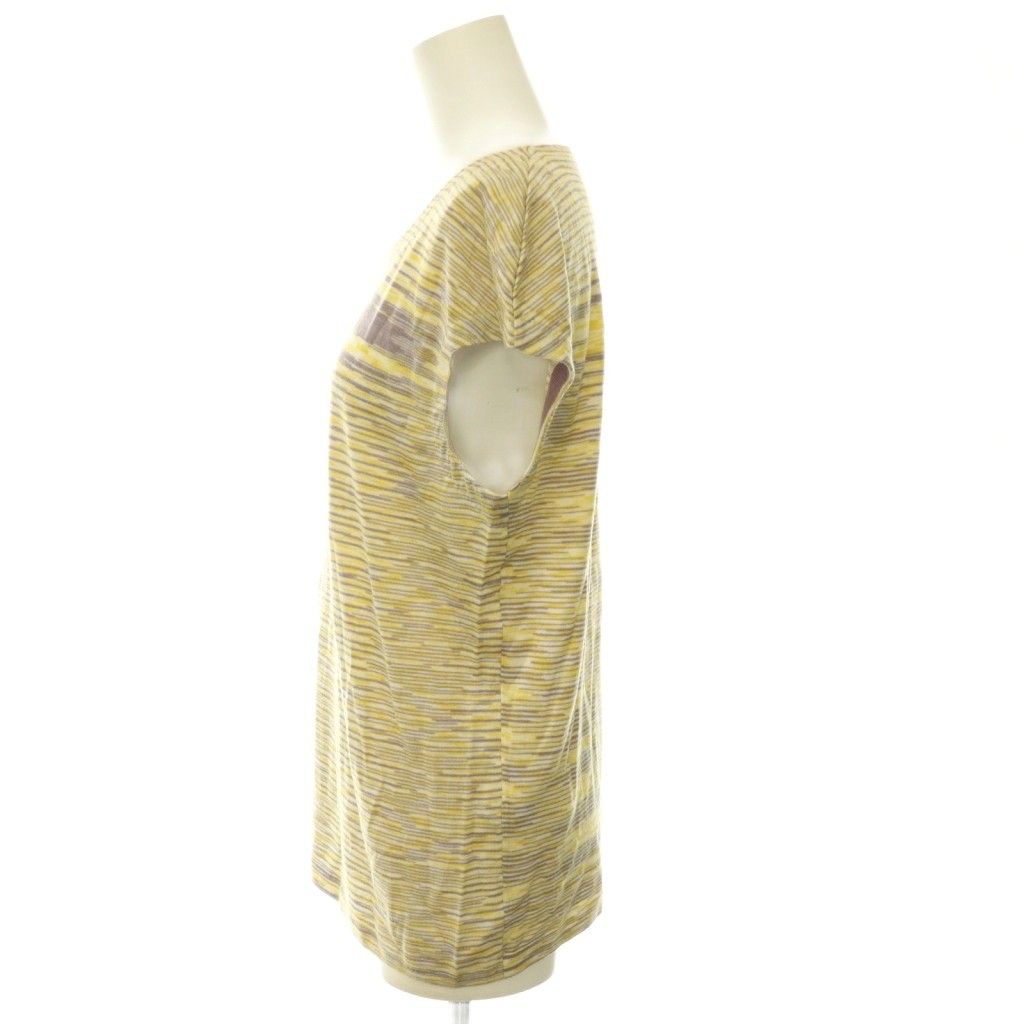 ミッソーニ MISSONI アンサンブル ボーダー ニット カシミヤ シルク混 44 イエロー パープル /DF ■GY40 ミッソーニ MISSONI アンサンブル ボーダー ニット カシミヤ シルク混 44 イエロー パープル /DF ■GY40