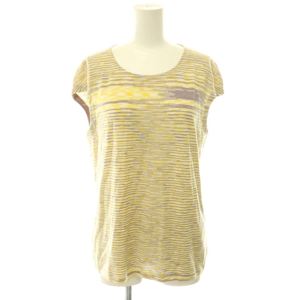 ミッソーニ MISSONI アンサンブル ボーダー ニット カシミヤ シルク混 44 イエロー パープル /DF ■GY40 ミッソーニ MISSONI アンサンブル ボーダー ニット カシミヤ シルク混 44 イエロー パープル /DF ■GY40