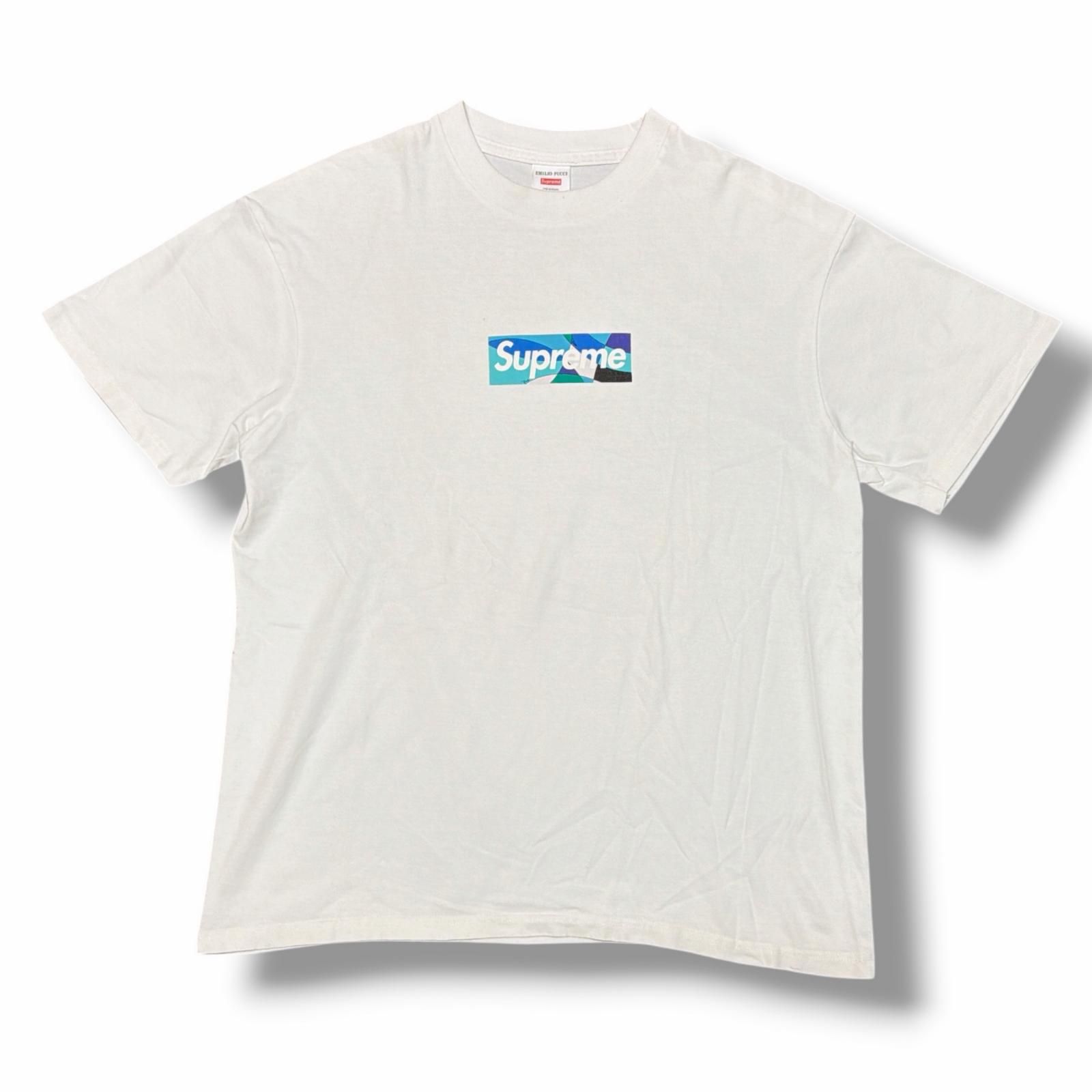 Supreme × Emilio Pucci 21SS Box Logo Tee ボックスロゴTシャツ 半袖カットソー コラボ シュプリーム × エミリオプッチ ホワイト L （3820M）