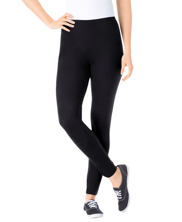 ウーマン ウィズイン レディース ボトムス カジュアルパンツ コットン レギンス ニット Woman Within Womens Within StretchCotton Knit PullOn Le