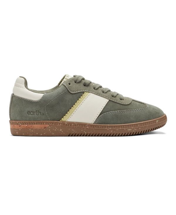 アース レディース シューズ スニーカー レース Earth Womens Penny Stripe LaceUp Sneakers Olive Green グリーン