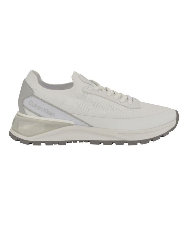 カルバンクライン レディース シューズ スニーカー ニット Calvin Klein Womens Geneo Lightweight Knit Sneakers WhiteSilver ホワイト