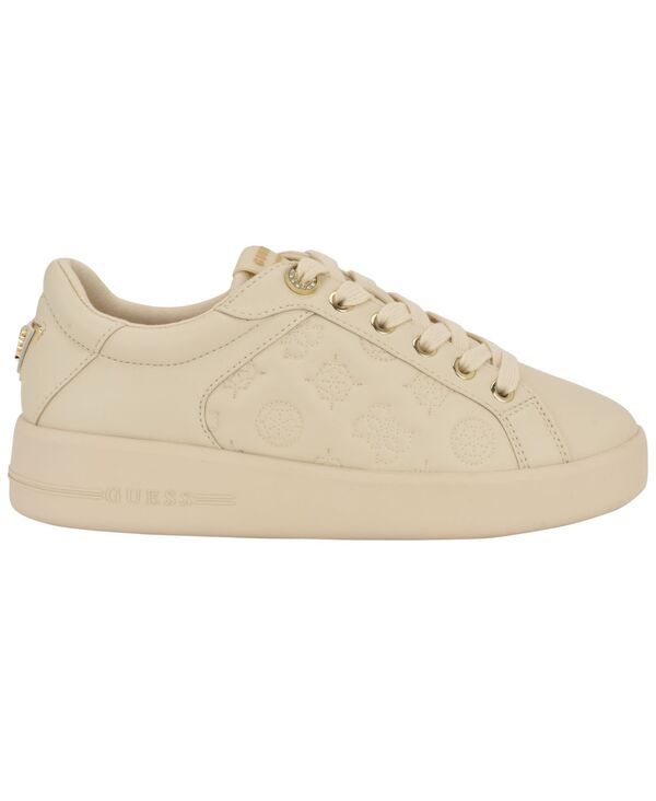 ゲス レディース シューズ スニーカー レース GUESS Womens Ronii Quattro G Peony Jacquard LaceUp Sneakers Light Natural Lo
