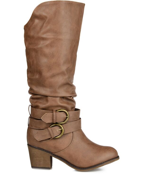 ジュルネ コレクション レディース シューズ ブーツ・レインブーツ ヒール Journee Collection Womens Late Regular Wide Calf Rouched Buckl