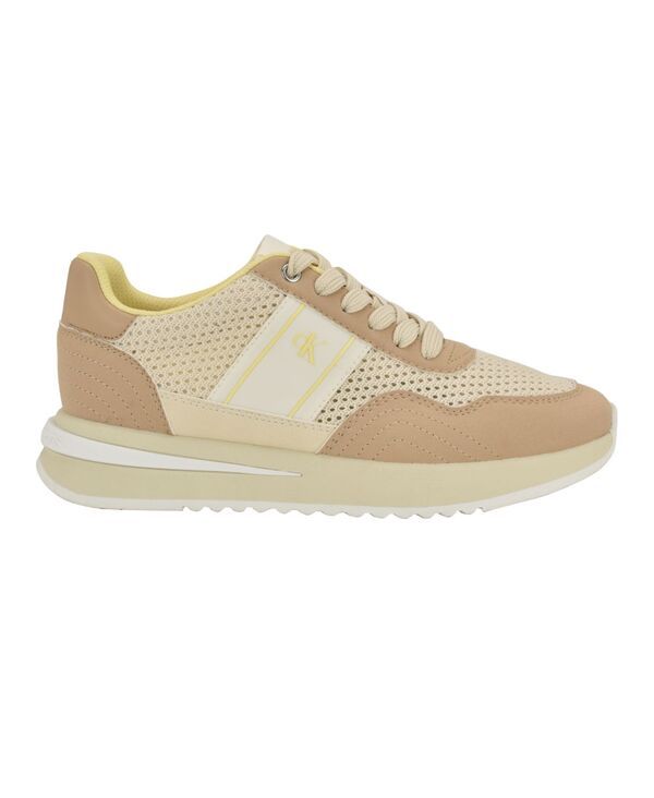 カルバンクライン レディース シューズ スニーカー レース Calvin Klein Womens Palimeround Toe LaceUp Sneakers Light NaturalBeige カルバンクライン レディース シューズ スニーカー レース Calvin Klein Womens Palimeround Toe LaceUp Sneakers Light NaturalBeige