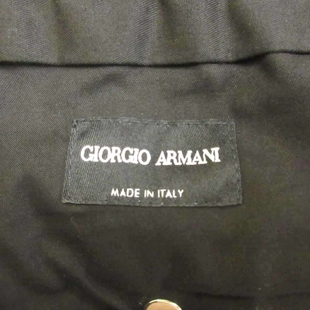 ジョルジオアルマーニ GIORGIO ARMANI ベスト ジレ ストライプ柄 イタリア製 タグ付 ベスト カシミヤ混 モヘヤ混 50R 紺 ネイビー ストライプ柄 トップス /YU ■GY19