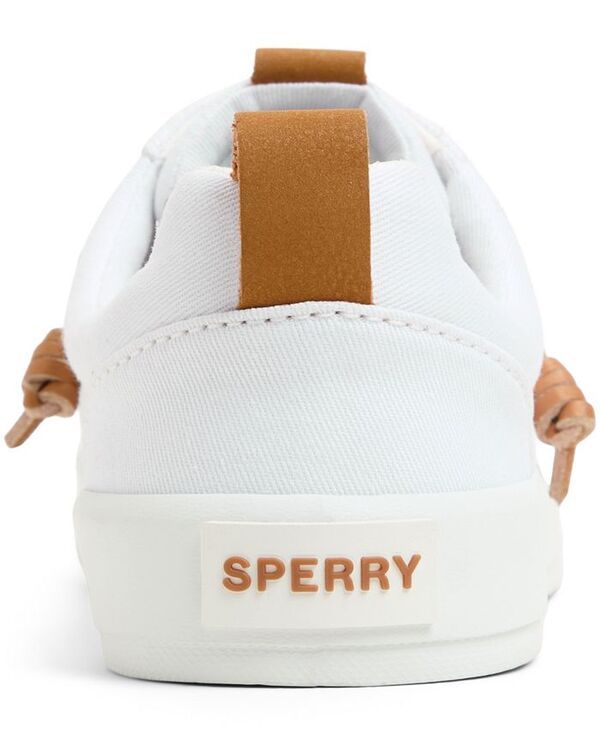 スペリー レディース シューズ スニーカー レース Sperry Womens Bermuda Beach Twill Lace Up Sneakers White ホワイト