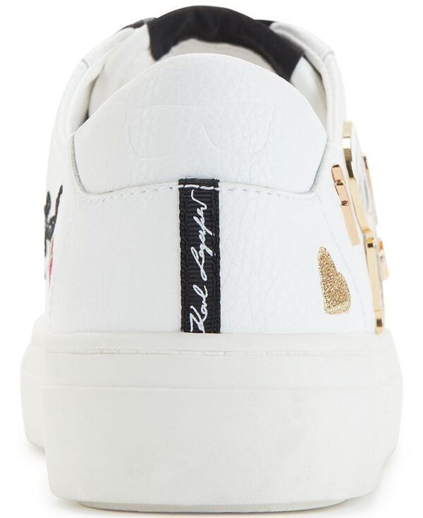 カール ラガーフェルド レディース シューズ スニーカー レース KARL LAGERFELD PARIS Womens Cate Pins LaceUp Sneakers White ホワイト