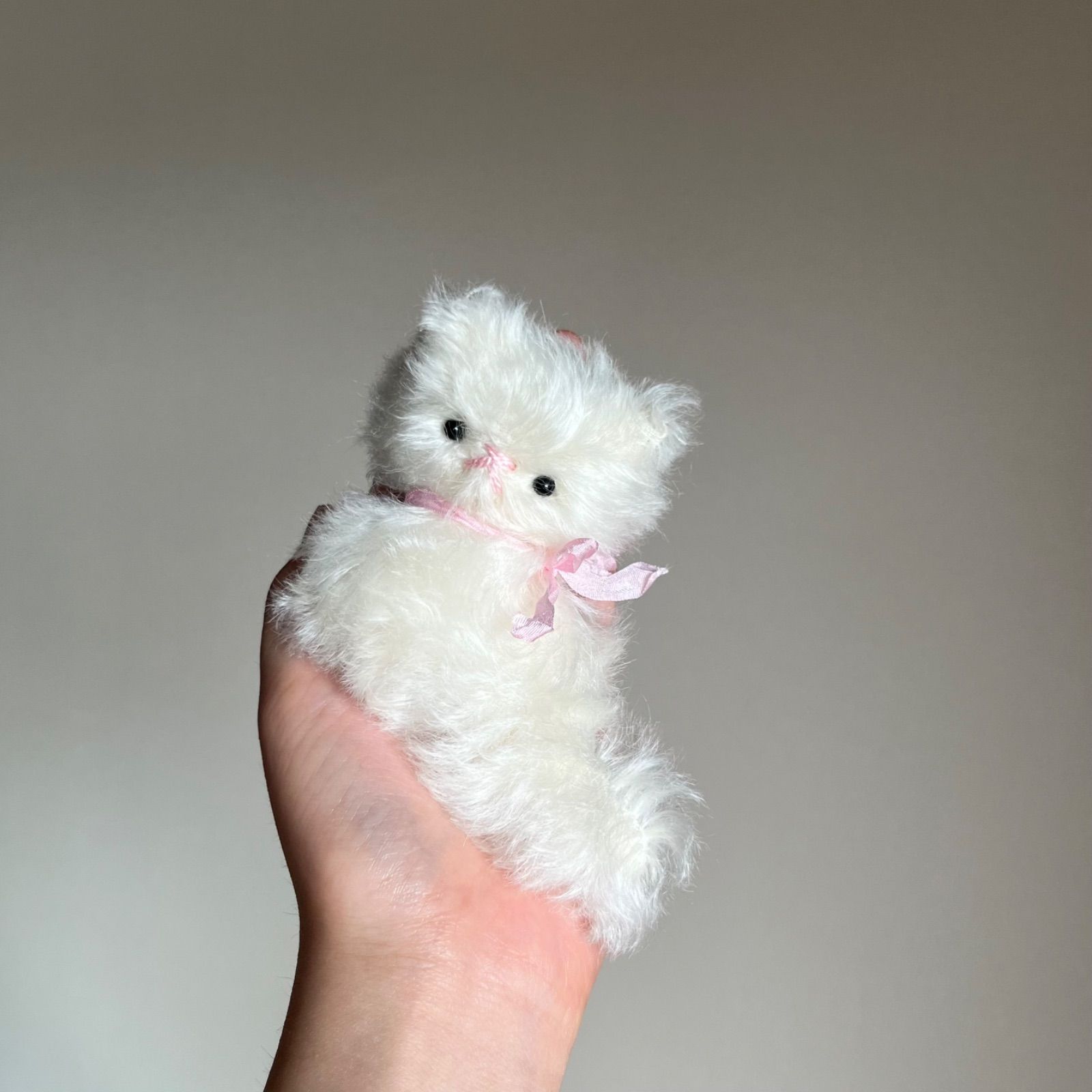 とけそうな、ねこ ( ふわふわの白い子 ) Cora 猫 ぬいぐるみ 作家