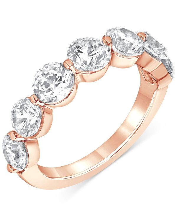 バッジェリーミシュカ レディース アクセサリー リング Badgley Mischka Certified Lab Grown Diamond Band 3 ctw in 14k Rose Gold