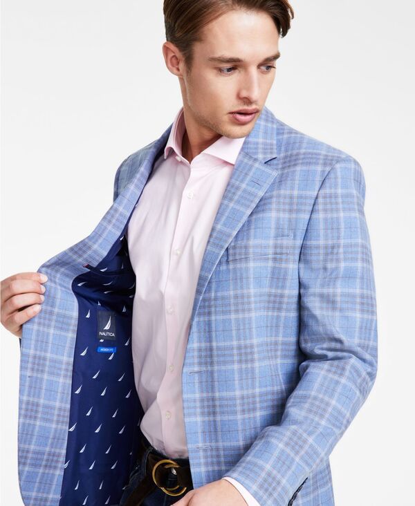 ナウティカ メンズ アウター ジャケット・ブルゾン コート Nautica Mens ModernFit Sport Coat Bluebrown ブルー