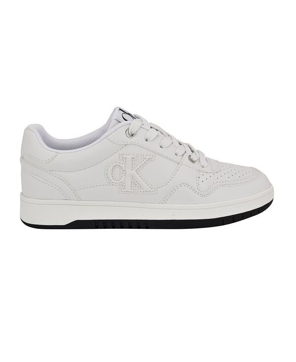 カルバンクライン レディース シューズ スニーカー レース ロゴ Calvin Klein Womens Henlea Logo LaceUp Casual Sneakers White ホワイト