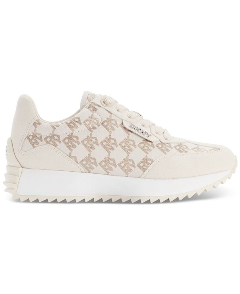 ダナ キャラン ニューヨーク レディース シューズ スニーカー DKNY Womens Naples Checkered Running Sneakers Bone チェック