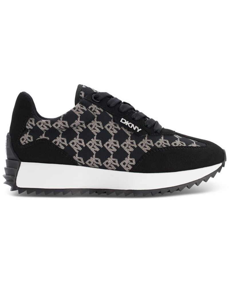 ダナ キャラン ニューヨーク レディース シューズ スニーカー DKNY Womens Naples Checkered Running Sneakers Black ブラック