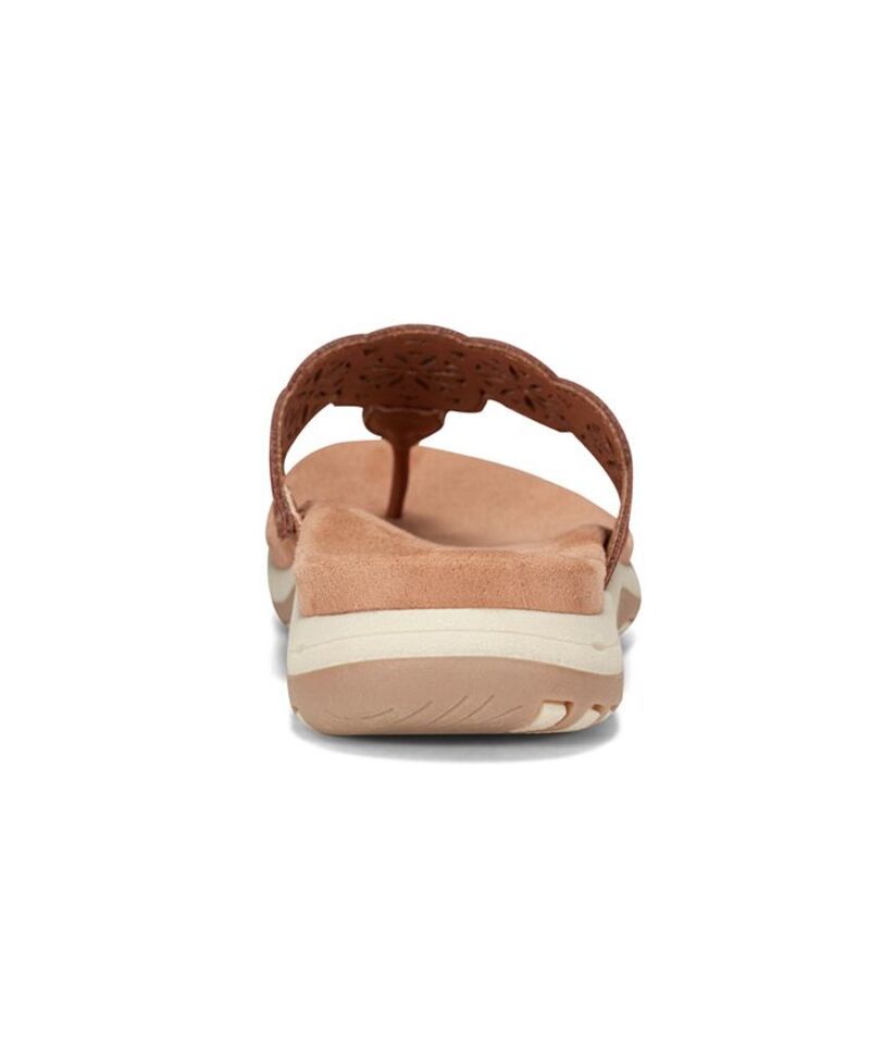 アース レディース シューズ サンダル Earth Womens Sadie TStrap Flat Sandals Cognac