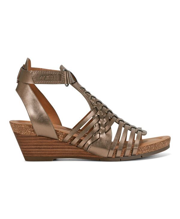 アース レディース シューズ サンダル Earth Womens Hattie Fisherman Wedge Sandals Pewter ピューター
