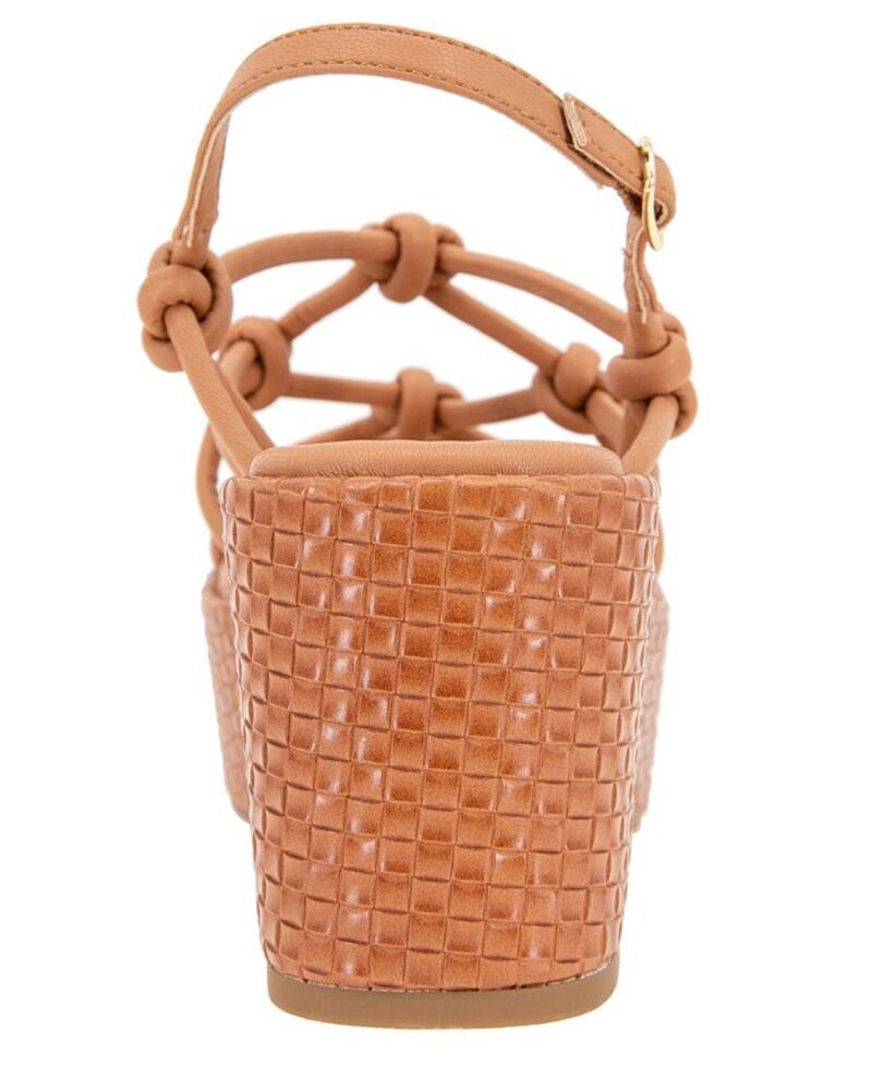 ケネスコール レディース シューズ サンダル Kenneth Cole Reaction Womens Essa Knots Square Toe Wedge Sandals Rust ラスト