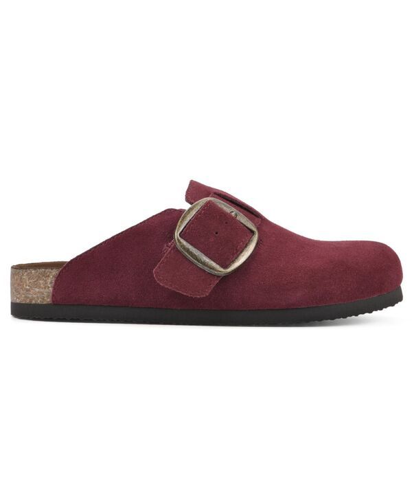 ホワイトマウンテン レディース シューズ サンダル White Mountain Womens Big Easy Slip On Clogs Burgundy Suede バーガンディ