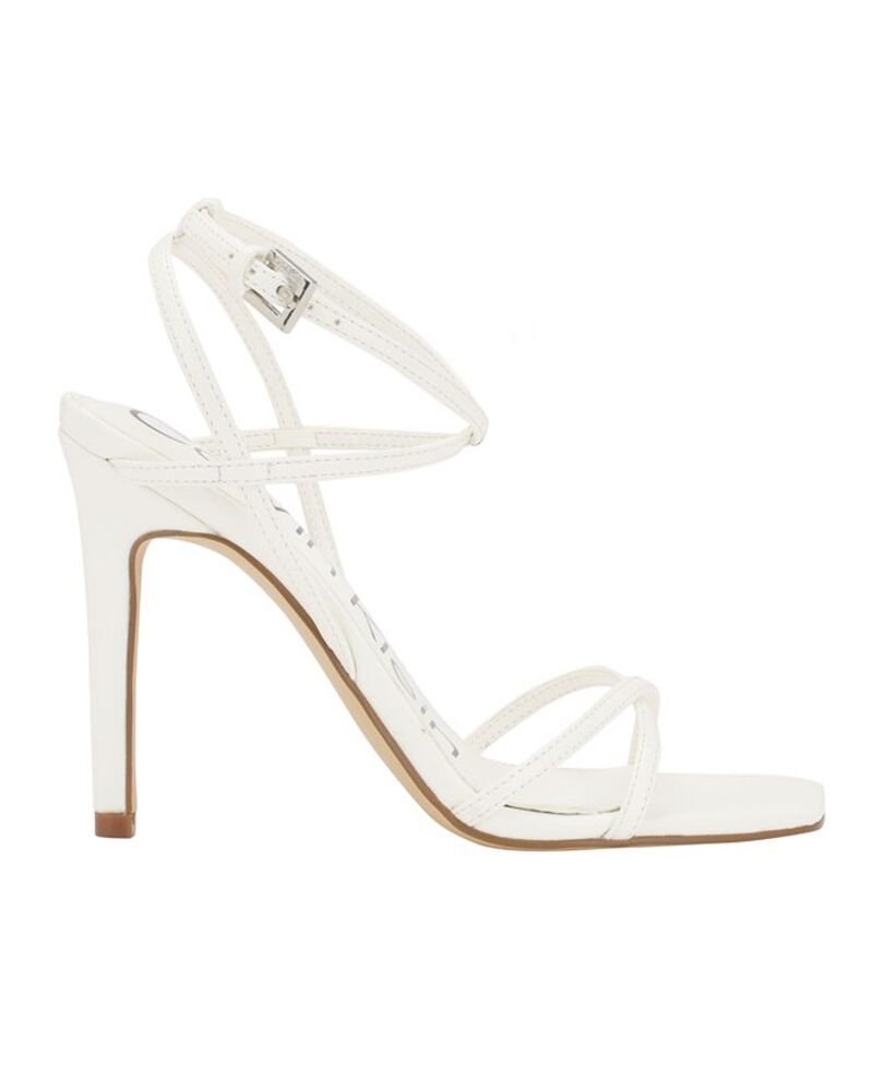 カルバンクライン レディース シューズ サンダル Calvin Klein Womens Tegin Strappy High Stiletto Sandals White ホワイト