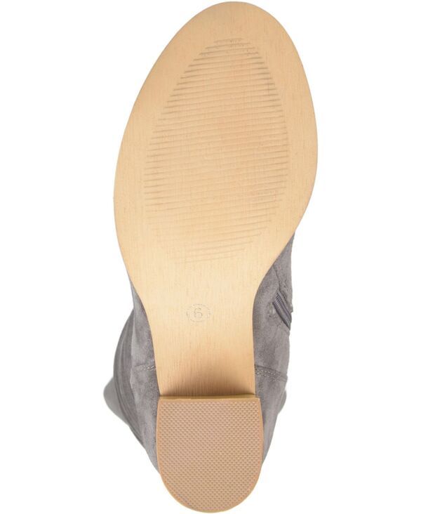 ジュルネ コレクション レディース シューズ ブーツ・レインブーツ ヒール Journee Collection Womens Kaison Stacked Heel Over The Knee Re