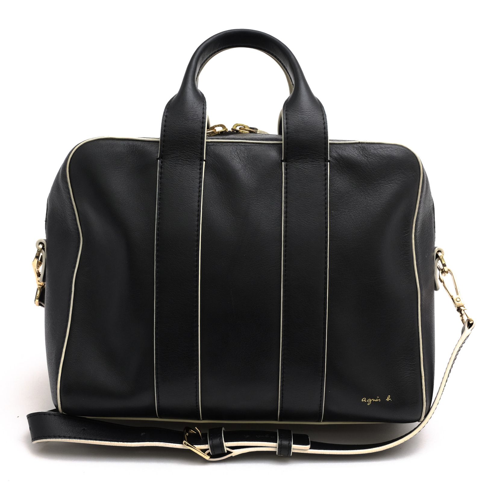 アニエスベー／agnes b. バッグ ハンドバッグ 鞄 トートバッグ レディース 女性 女性用 レザー 革 本革 ブラック 黒 OAS01-02 MARiNE ミニボストン 2WAY ショルダーバッグ