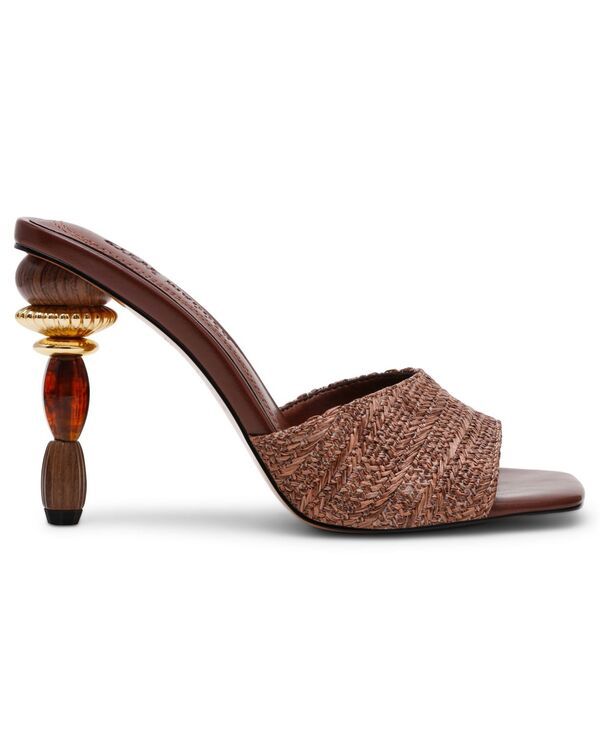 スティーブ マデン レディース シューズ サンダル ヒール Steve Madden Womensia Novelty SquareToe HighHeel Dressandals Brown Mul