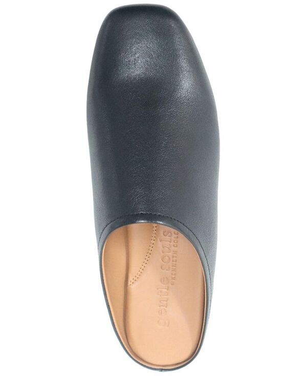 ジェントルソウルズ レディース シューズ サンダル Gentle Souls Womens Wanda SlipOn Flats Black Leather ブラック