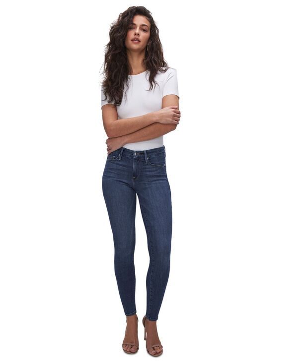グッドアメリカン レディース ボトムス デニムパンツ プラスサイズ ジーンズ Good American Womens Good Legskinny Mid Rise Jeans Regular Pl