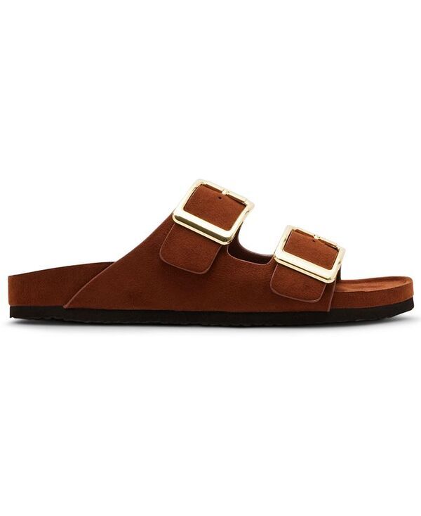 マッデンガール レディース シューズ サンダル Madden Girl Bodie Buckle Footbed Slide Sandals Chestnut マッデンガール レディース シューズ サンダル Madden Girl Bodie Buckle Footbed Slide Sandals Chestnut