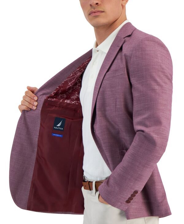 ナウティカ メンズ アウター ジャケット・ブルゾン コート Nautica Mens ModernFit Active Stretch Woven Solid Sport Coat Solid Pin