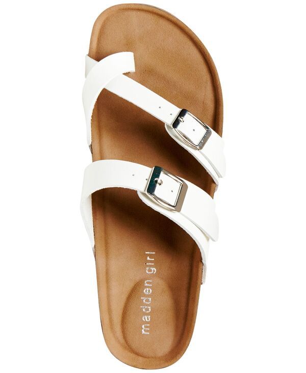 マッデンガール レディース シューズ サンダル Madden Girl Bryceee Footbed Sandals White ホワイト