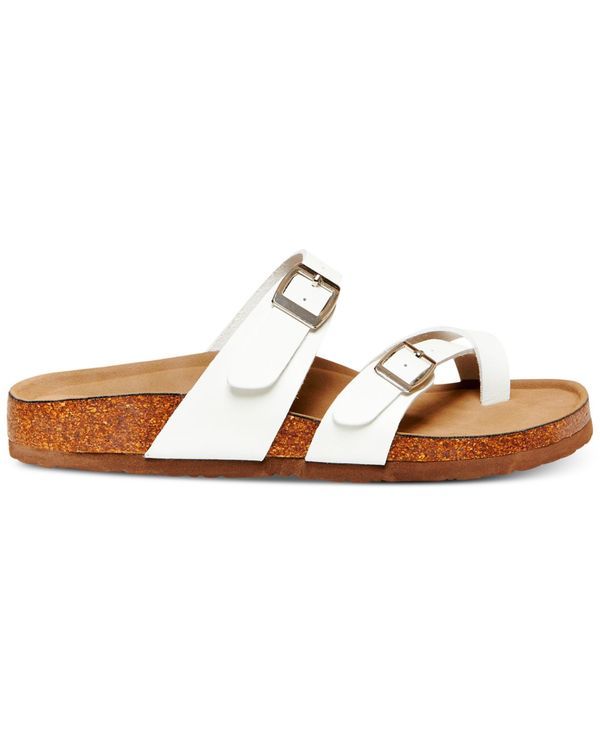 マッデンガール レディース シューズ サンダル Madden Girl Bryceee Footbed Sandals White ホワイト